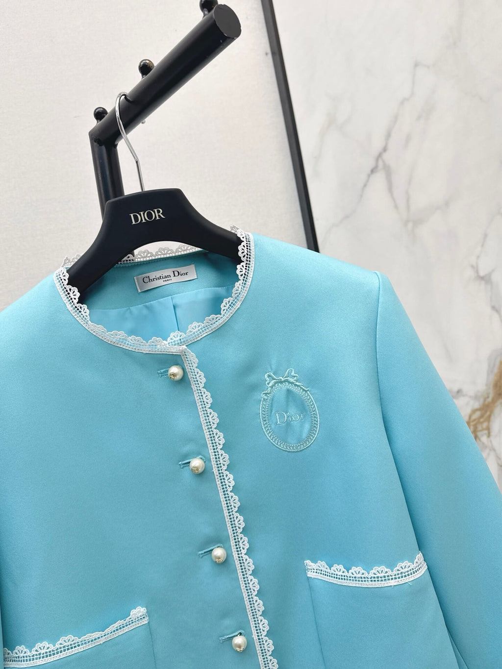 Trim Round Neck Short Jacket