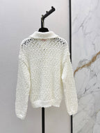 Chunky Mesh Knit Cardigan