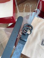 Fabric & Leather Patchwork Belt