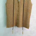 Retro Knit Vest & Wide-Leg Pants Set