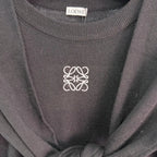 Tie Shawl Knit Two-Piece Set