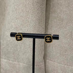 Black-Gold Block Earrings
