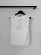Patchwork Fringe Tank Top