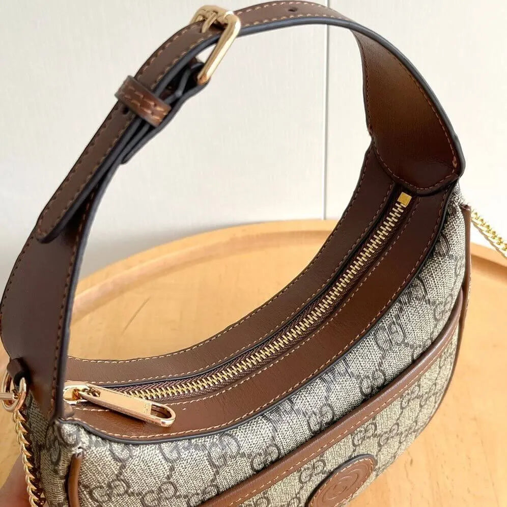 Vintage Crescent-Shaped Handheld Shoulder Bag