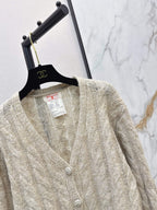 Cable Knit V-Neck Cardigan