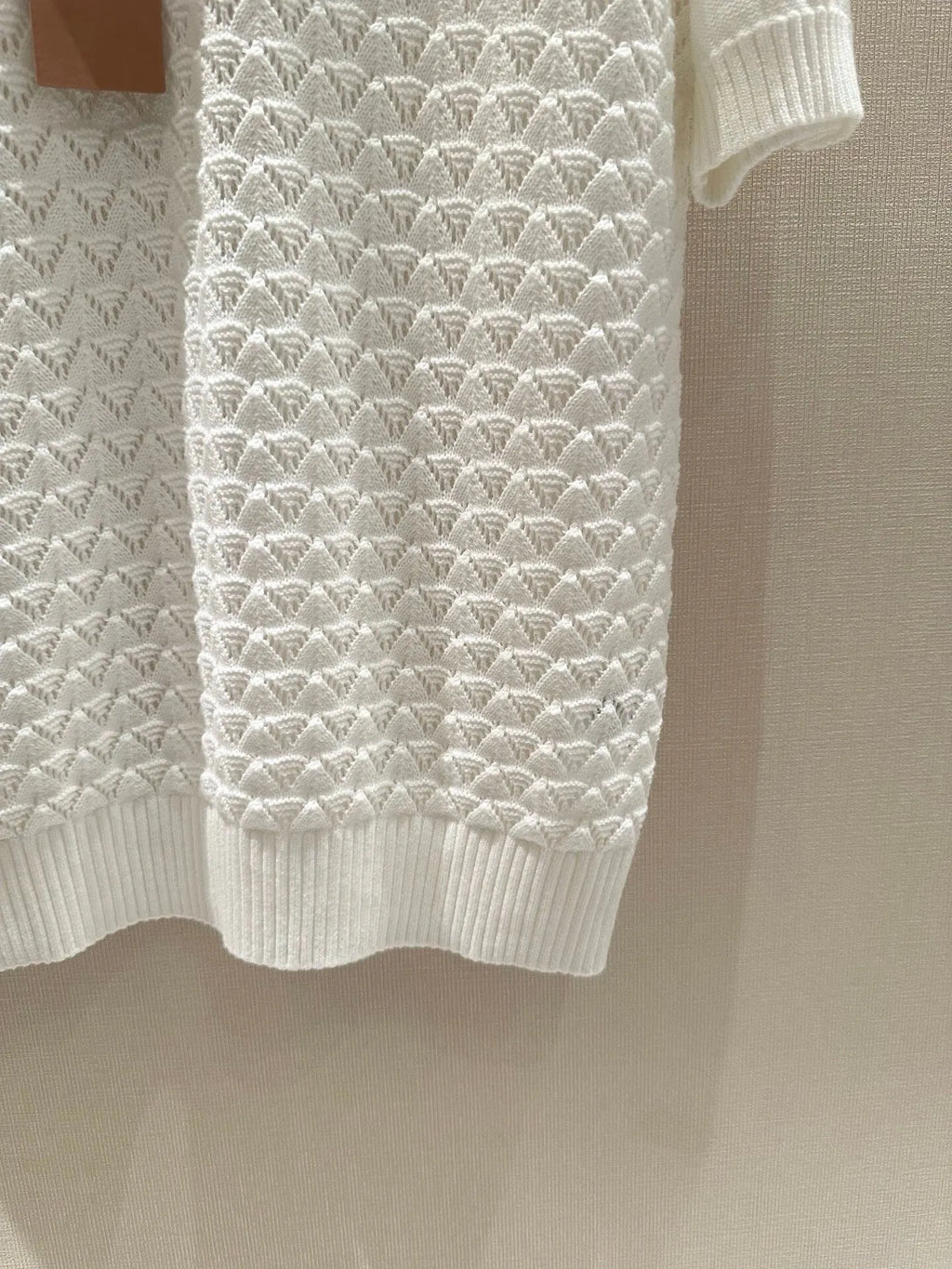 Preppy Collared Hollow Knit Top