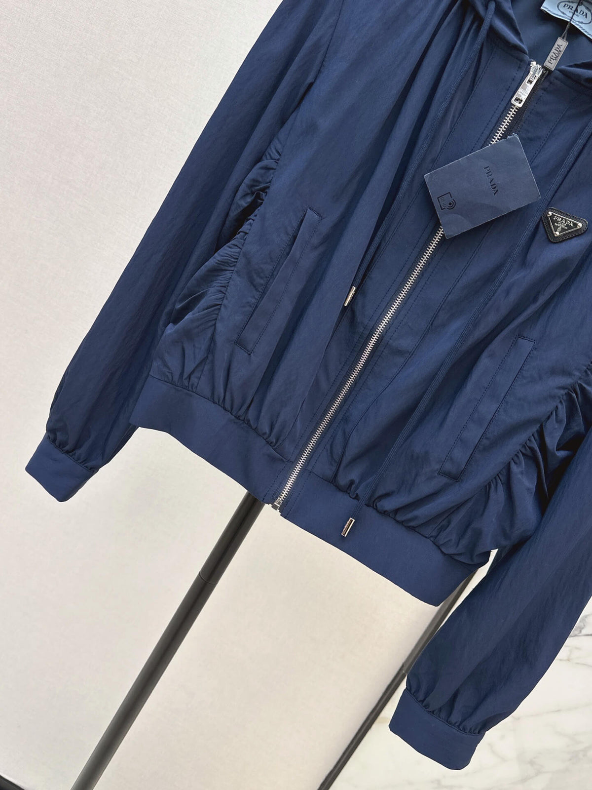 Triangle Hooded Cropped Jacket