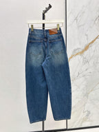 Segmented Baggy Denim Pants