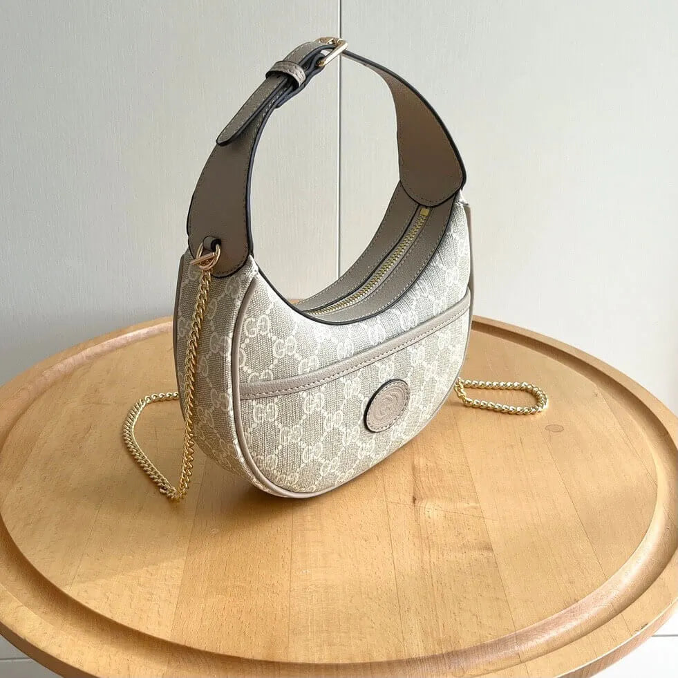 Vintage Crescent-Shaped Handheld Shoulder Bag