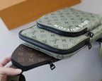 Classic Full Print Color Block Chest Bag