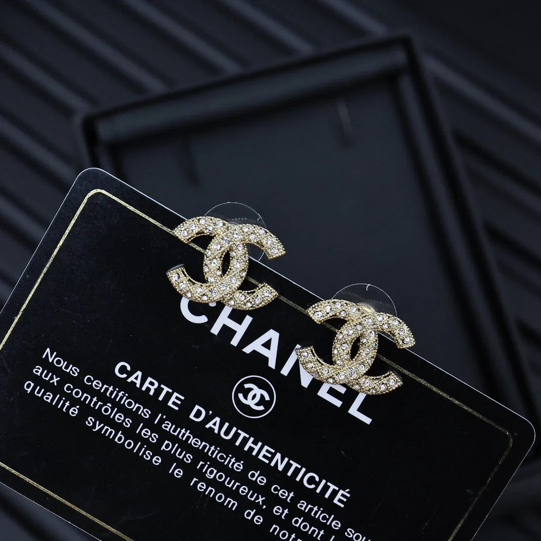 Classic Full-Pavé Stud Earrings