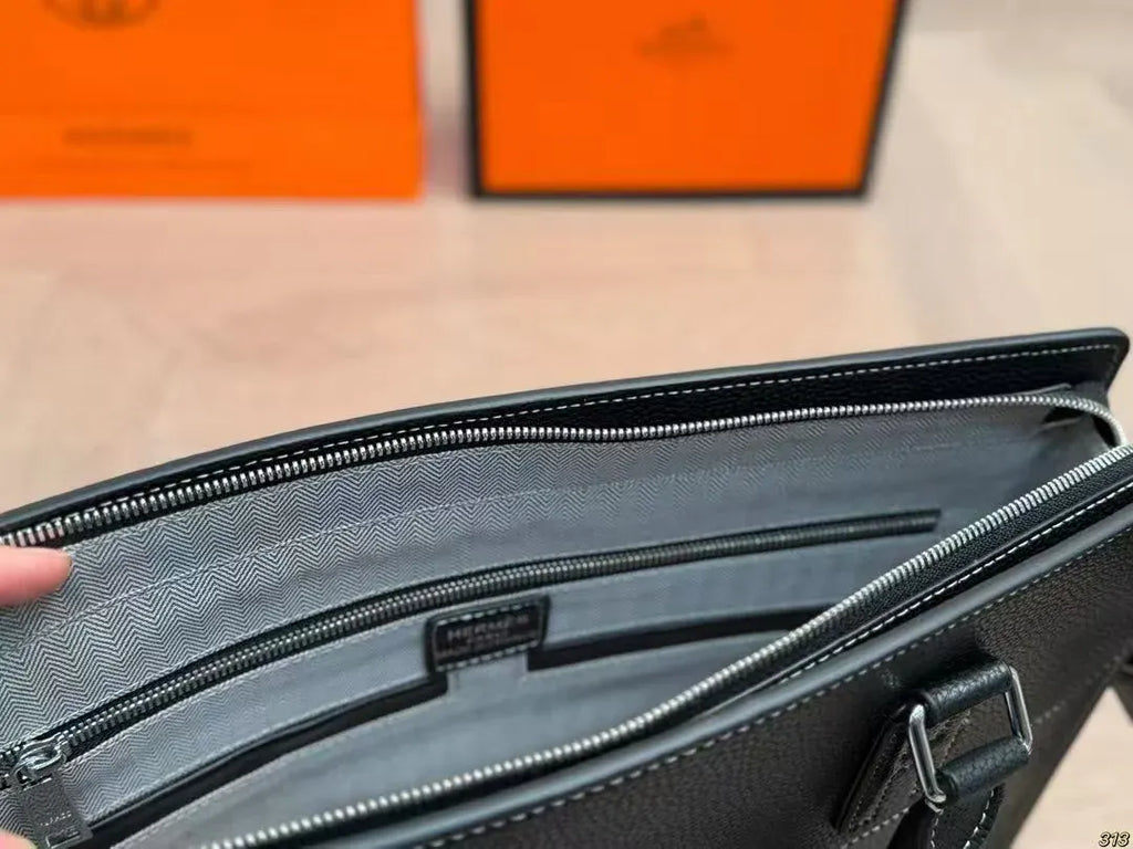 Traditional Solid Color Office Bag