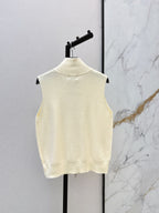 Mock Neck Zip Knit Vest