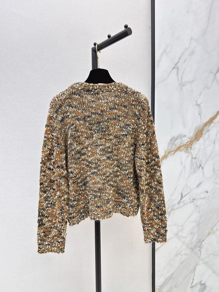 Marled Yarn Loose Fit Knit Sweater