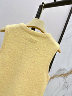Light Yellow Loose Knit Vest
