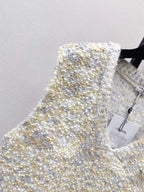 Fleck V-Neck Knit Vest