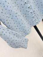 Round Neck Dotted Sweater Jacket