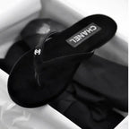 Casual Slim-Strap Velvet Flip-Flops
