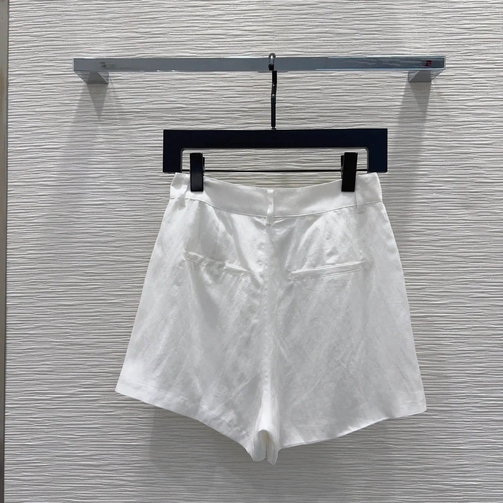 Embroidery Vest Shorts Matching Set