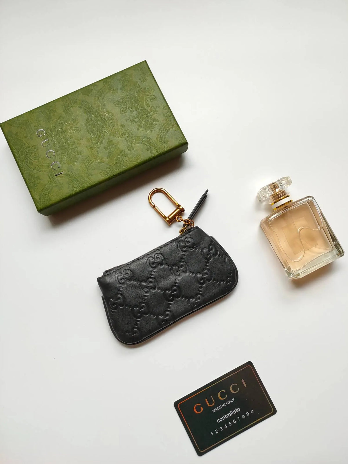 Black Embossed Portable Pouch Wallet