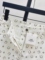 High Waist Printed Straight Jeans
