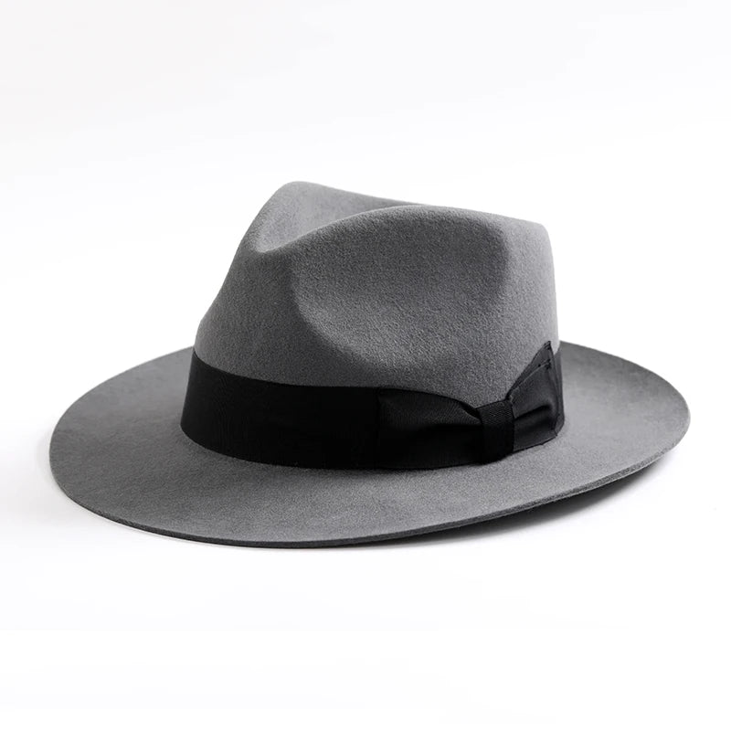 Retro Band‑Detail Fedora Hat