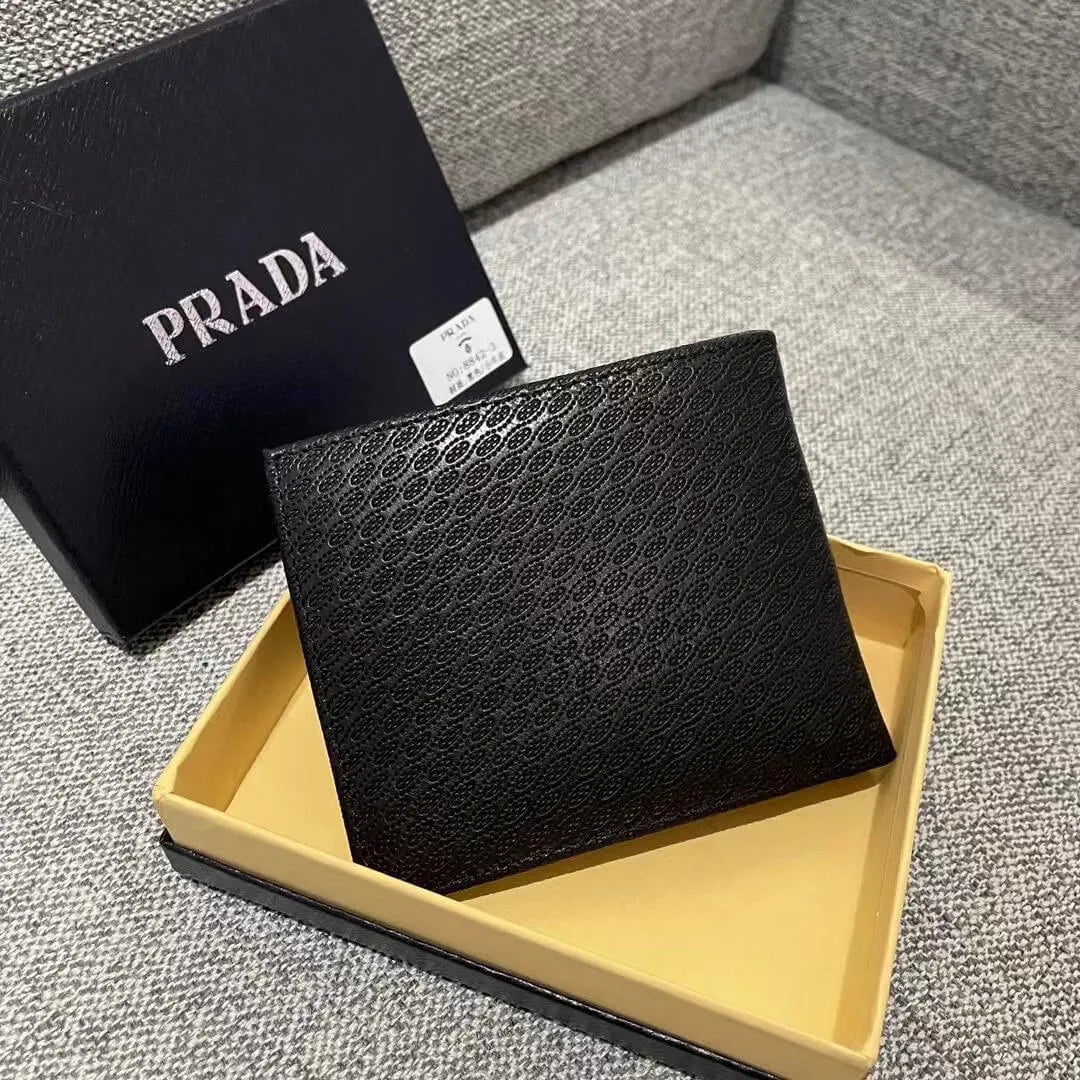 Black Textured Accented  Wallet
