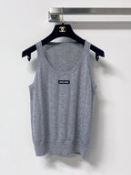 Eyelet Knit Cardigan and Tank Two-piece Set