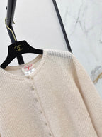 Cropped Drawstring Knit Cardigan