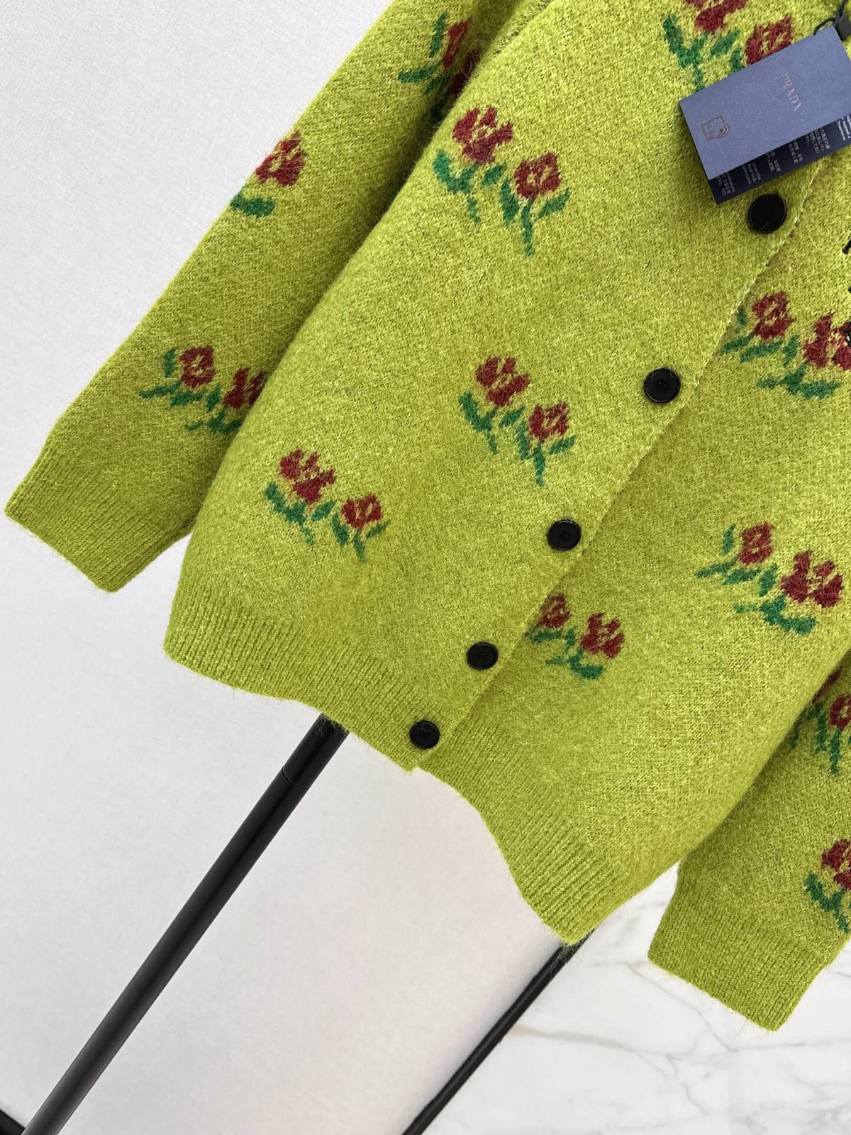 Vintage Flower Raglan Sleeve Cardigan