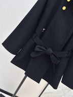 Double Gold Button Tie Waist Coat