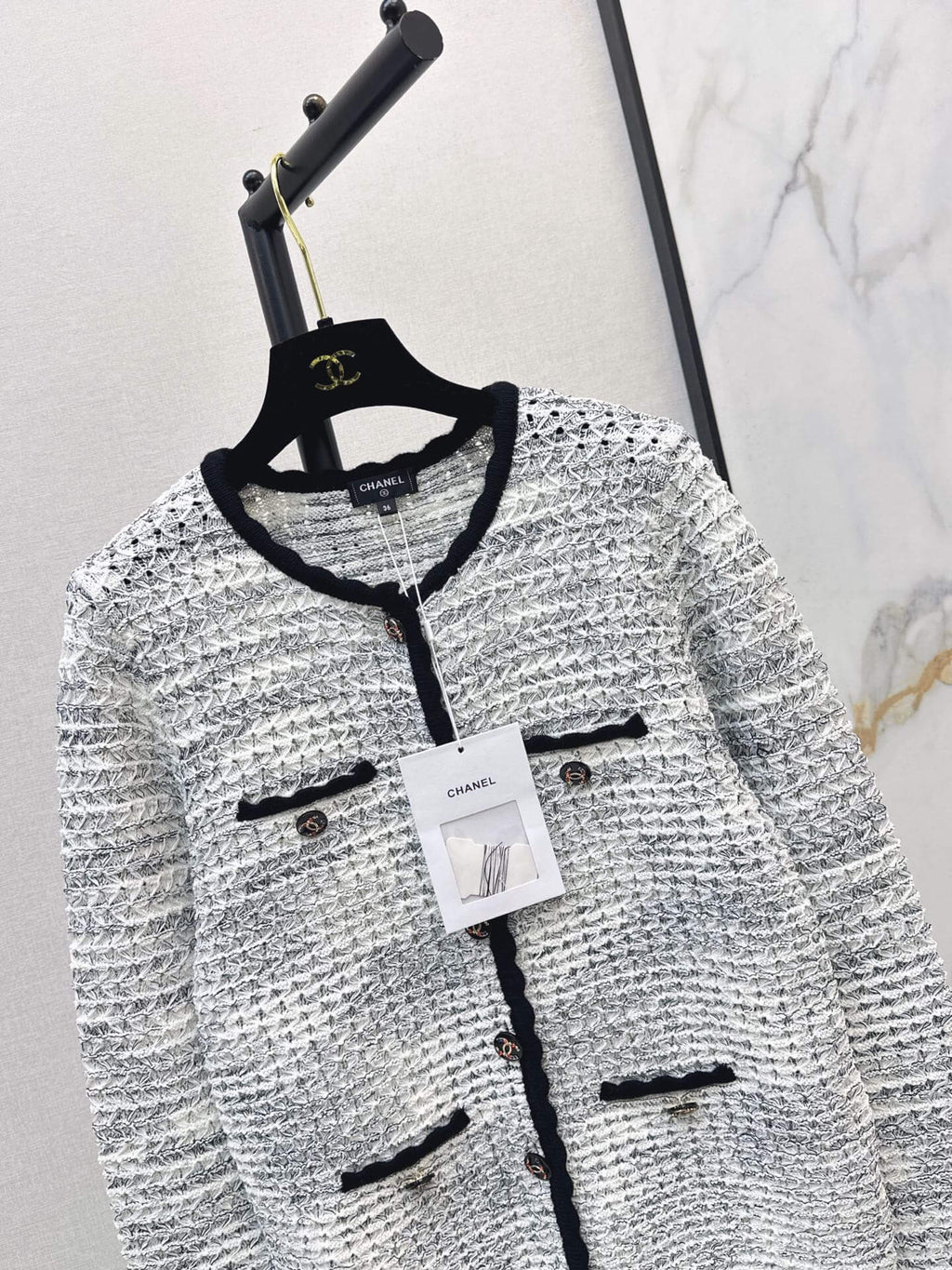 Contrast Trim Knit Cardigan