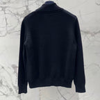 3D Embroidery Zip-Up Knit Jacket