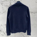 3D Embroidery Zip-Up Knit Jacket