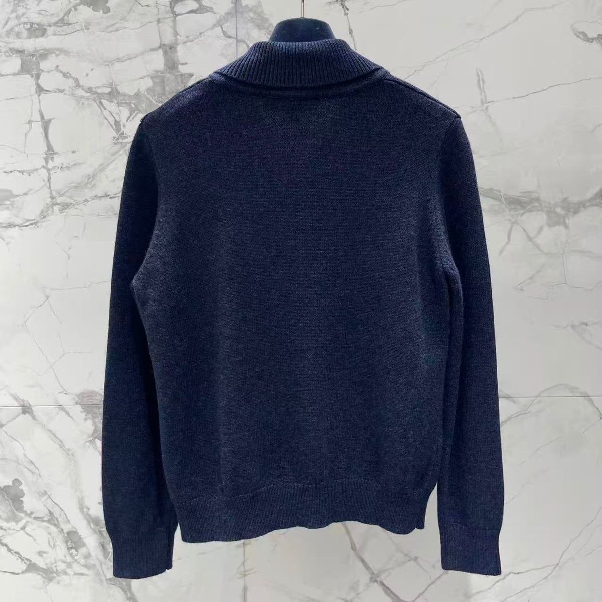 3D Embroidery Zip-Up Knit Jacket