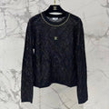 Diamond Quilted Beaded Long Sleeve