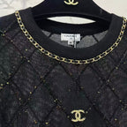 Diamond Quilted Beaded Long Sleeve