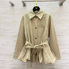 Bubble Hem Trench Coat