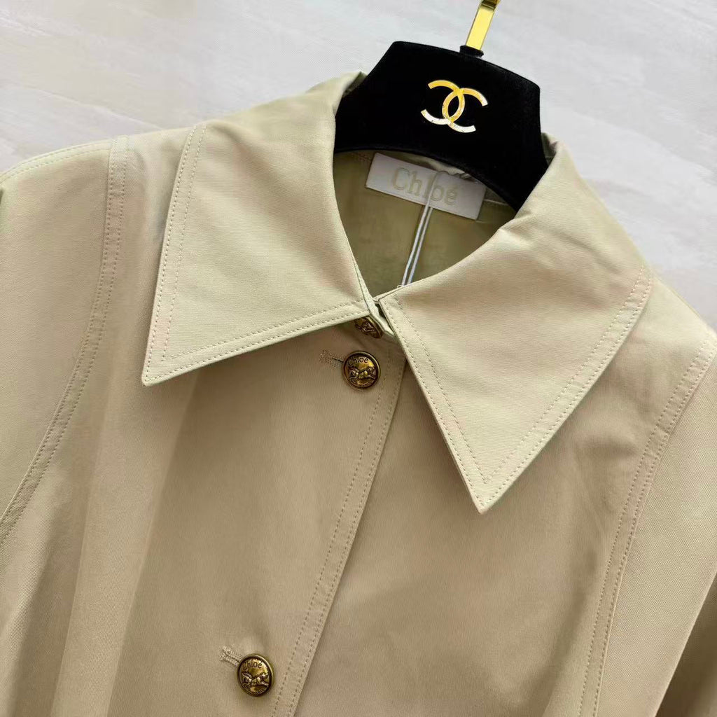 Bubble Hem Trench Coat
