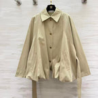 Bubble Hem Trench Coat
