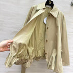 Bubble Hem Trench Coat