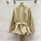 Bubble Hem Trench Coat