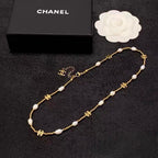 Natural Pearl Gold Chain Necklace