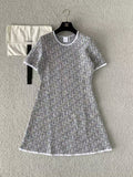 Full-Print Jacquard Knit Dress