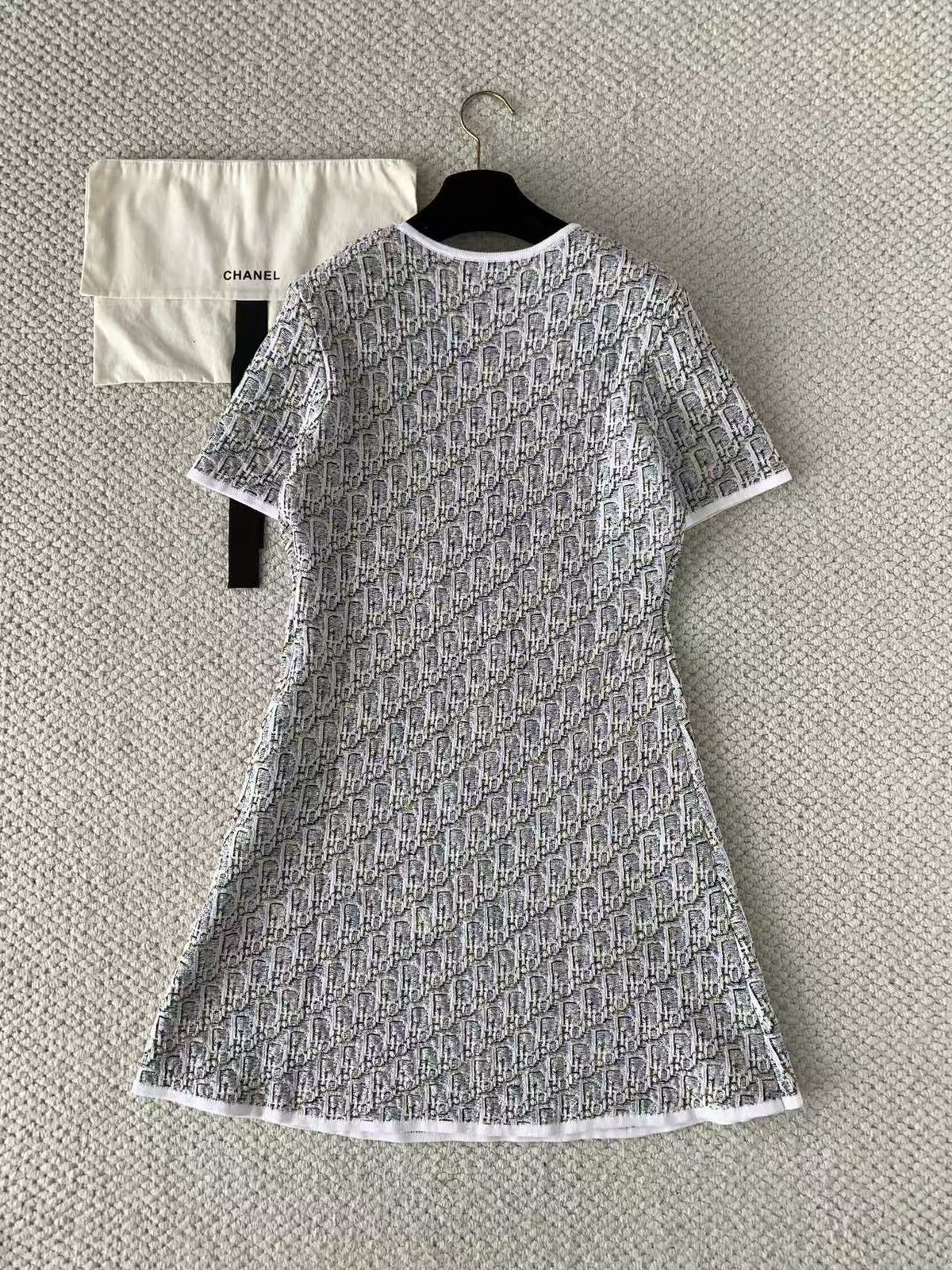 Full-Print Jacquard Knit Dress