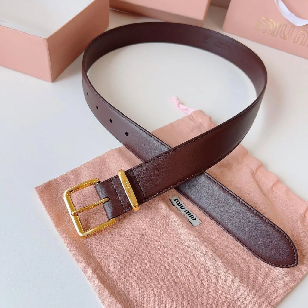 Vintage Minimalist Letter-Engraved Belt