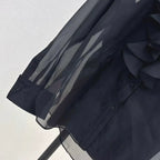 Ruffled Collar Two-Piece Shirt