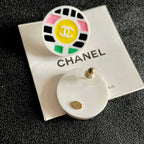 Colorful Circle Stud Earrings