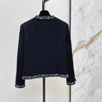 Emerald Green Button Black Jacket