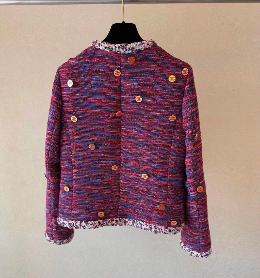 Vintage Metal Button Woven Jacket